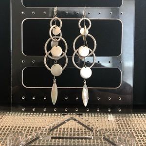 Kenneth Cole Silver finished opal stone Earrings